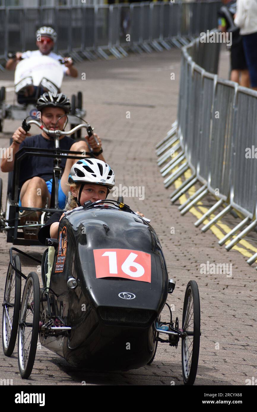 The British Pedal Car Grand Prix 2023 in Ringwood Hampshire Stock Photo