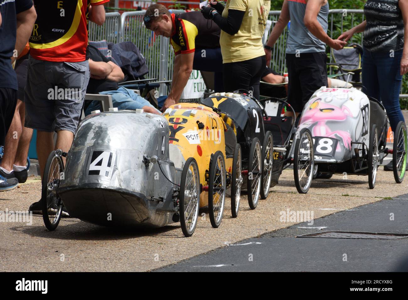 The British Pedal Car Grand Prix 2023 in Ringwood Hampshire Stock Photo