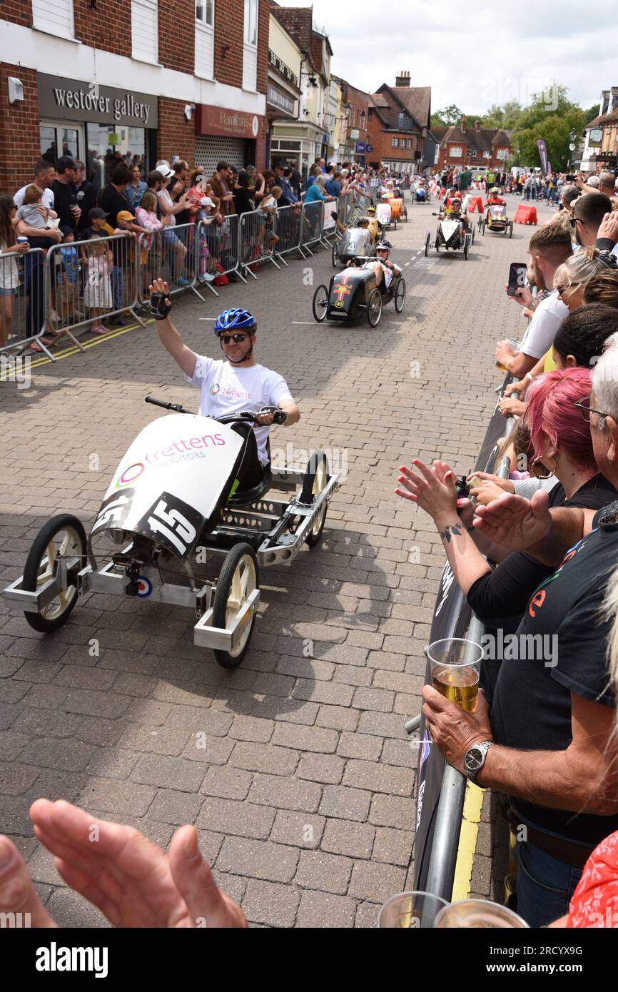 The British Pedal Car Grand Prix 2023 in Ringwood Hampshire Stock Photo