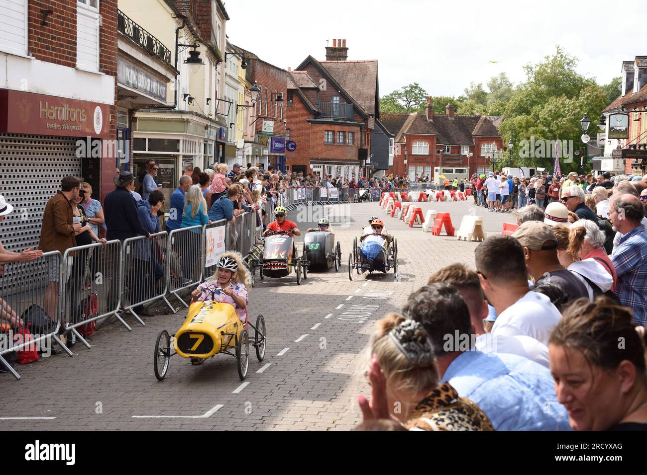 The British Pedal Car Grand Prix 2023 in Ringwood Hampshire Stock Photo