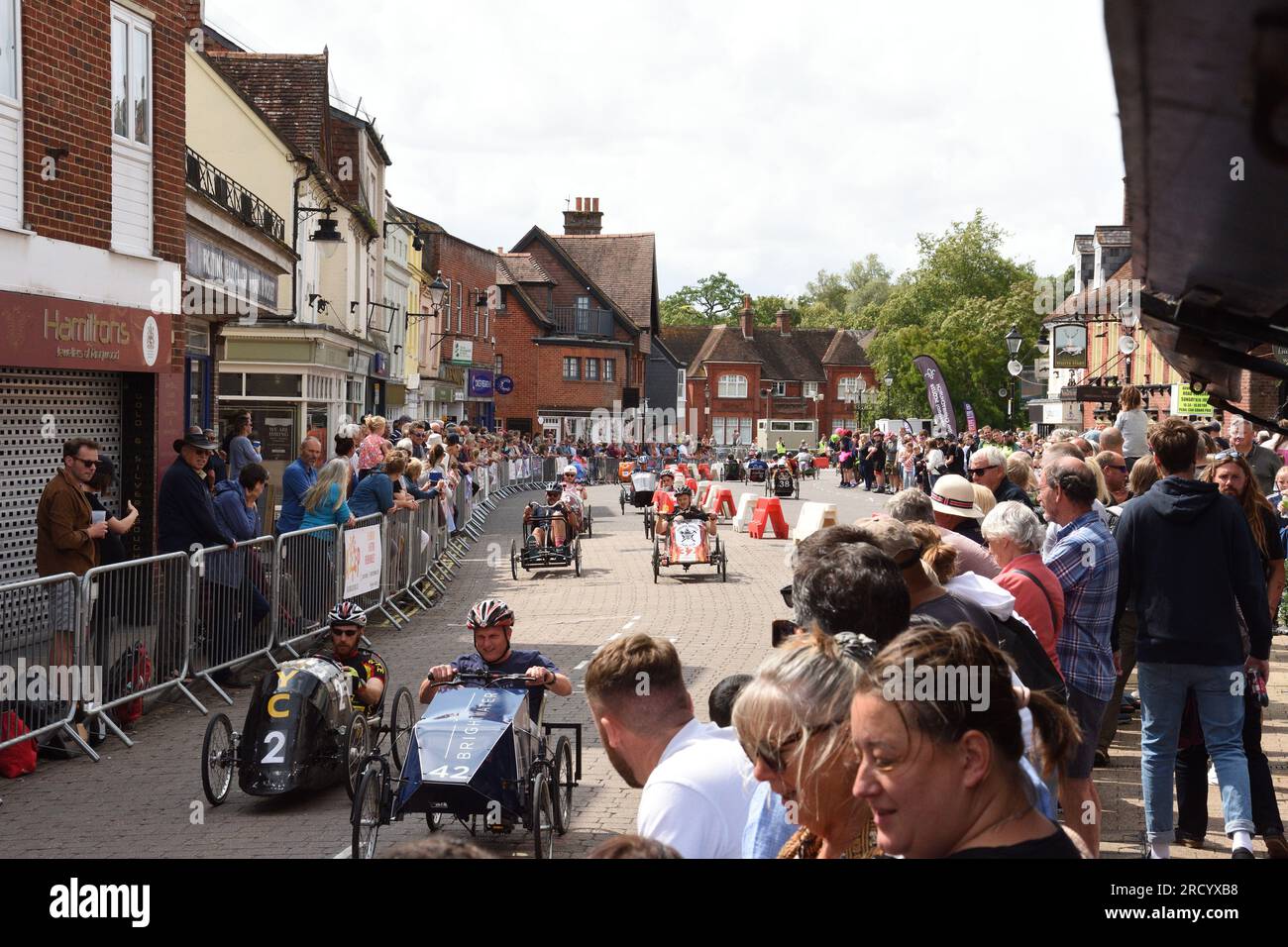 The British Pedal Car Grand Prix 2023 in Ringwood Hampshire Stock Photo