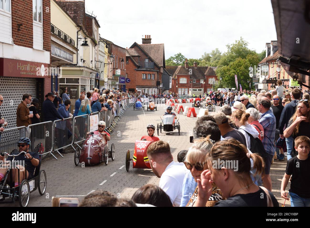 The British Pedal Car Grand Prix 2023 in Ringwood Hampshire Stock Photo
