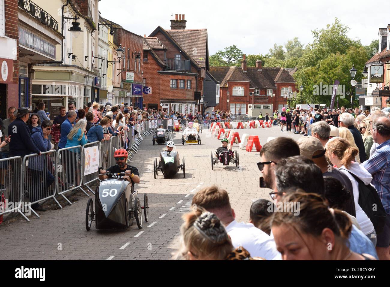 The British Pedal Car Grand Prix 2023 in Ringwood Hampshire Stock Photo