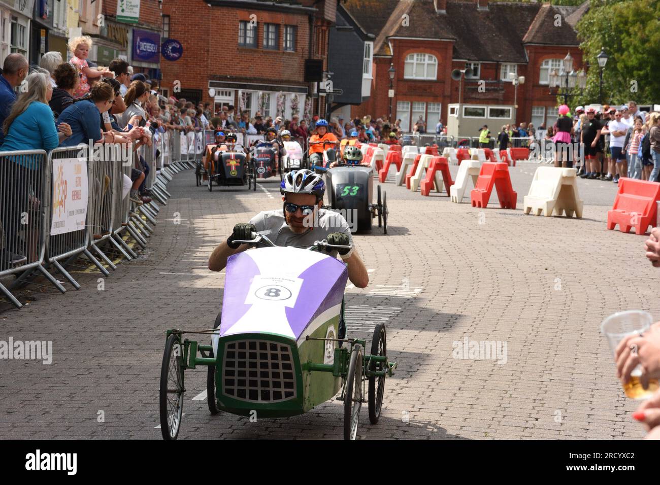 The British Pedal Car Grand Prix 2023 in Ringwood Hampshire Stock Photo