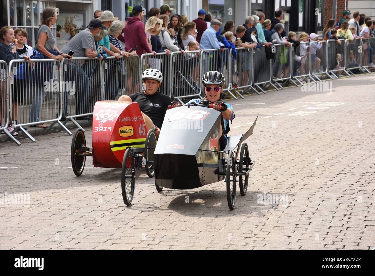 The British Pedal Car Grand Prix 2023 in Ringwood Hampshire Stock Photo