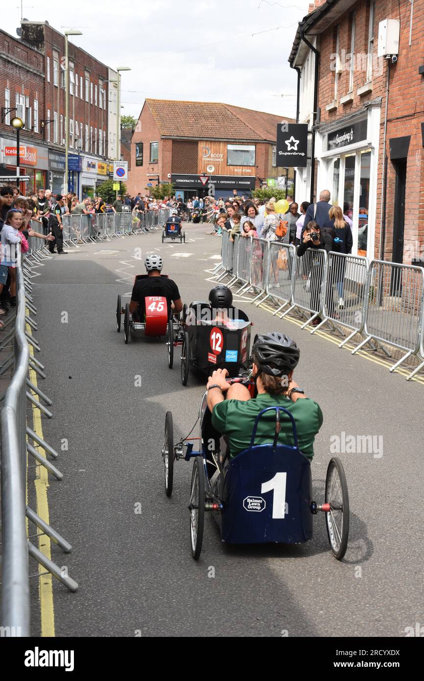 The British Pedal Car Grand Prix 2023 in Ringwood Hampshire Stock Photo