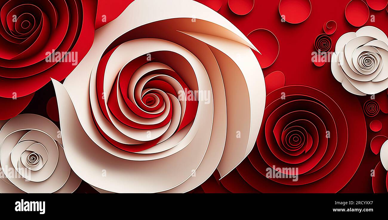 paper roses abstract background. roses flowers in vintage color style ...