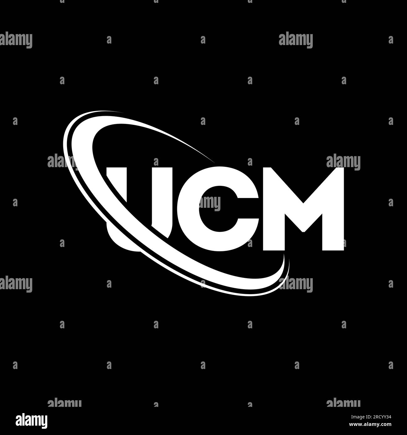 UCM logo. UCM letter. UCM letter logo design. Initials UCM logo linked