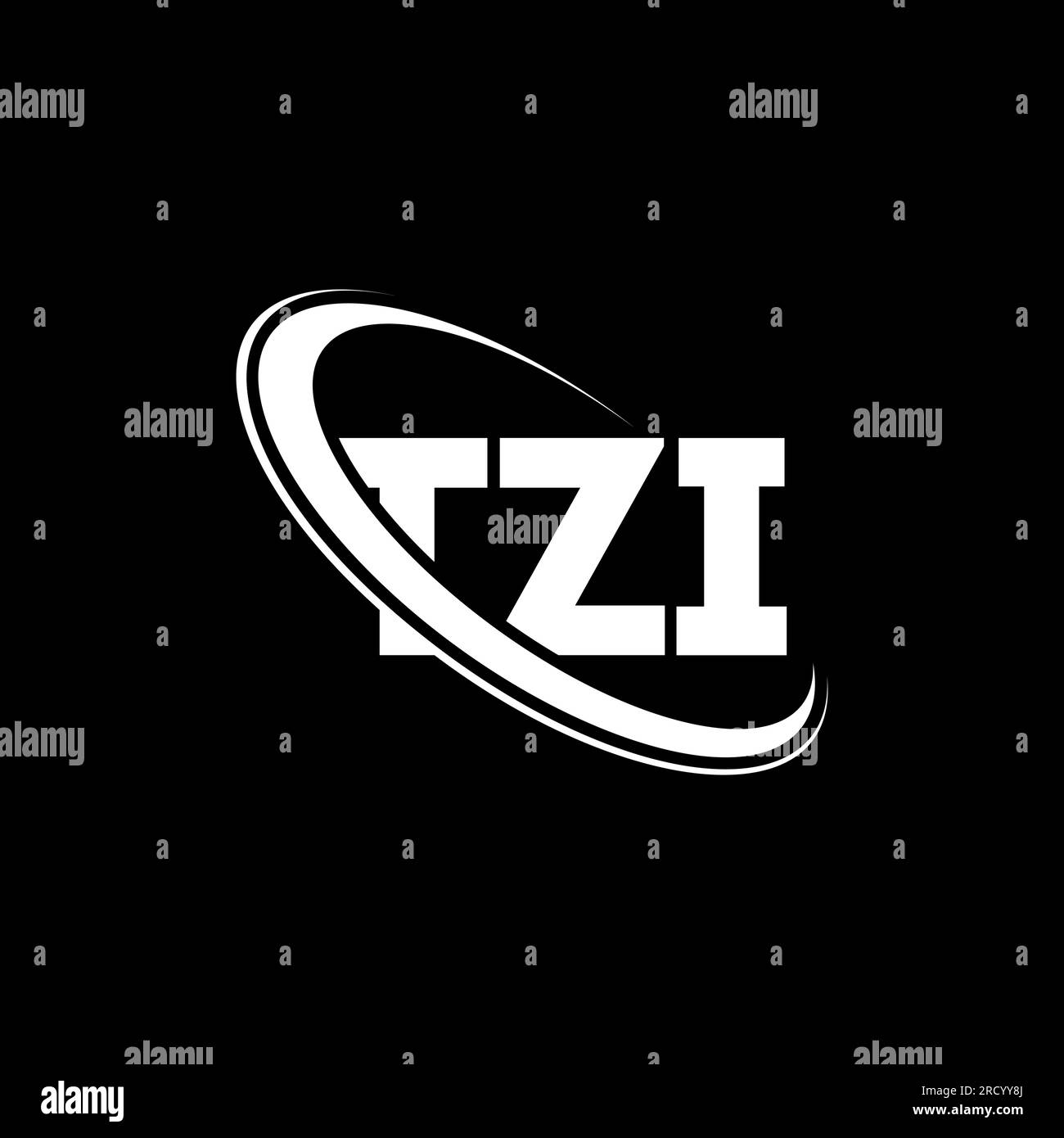 TZI logo. TZI letter. TZI letter logo design. Initials TZI logo linked with circle and uppercase monogram logo. TZI typography for technology, busines Stock Vector