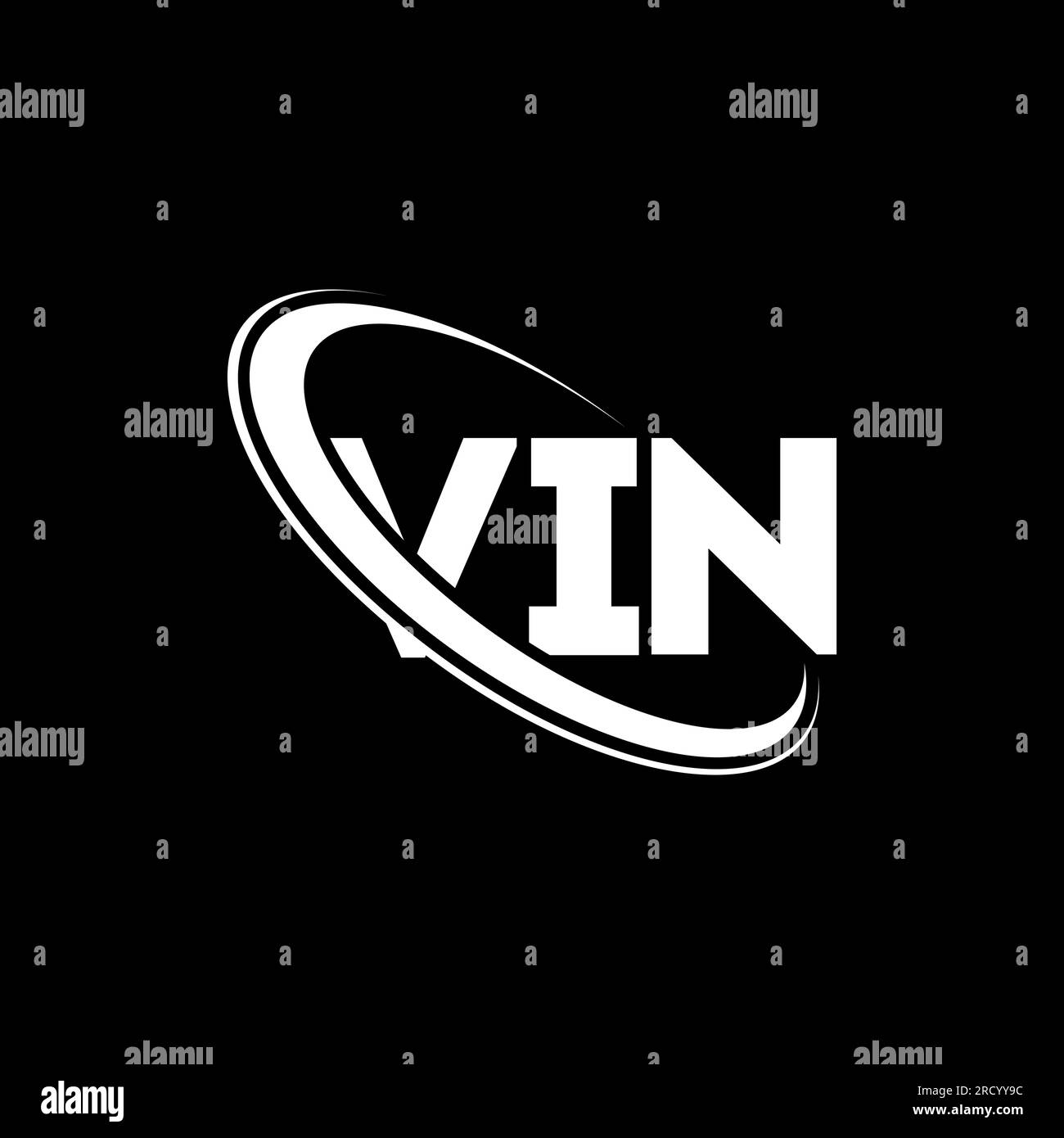 VIN logo. VIN letter. VIN letter logo design. Initials VIN logo linked with circle and uppercase monogram logo. VIN typography for technology, busines Stock Vector