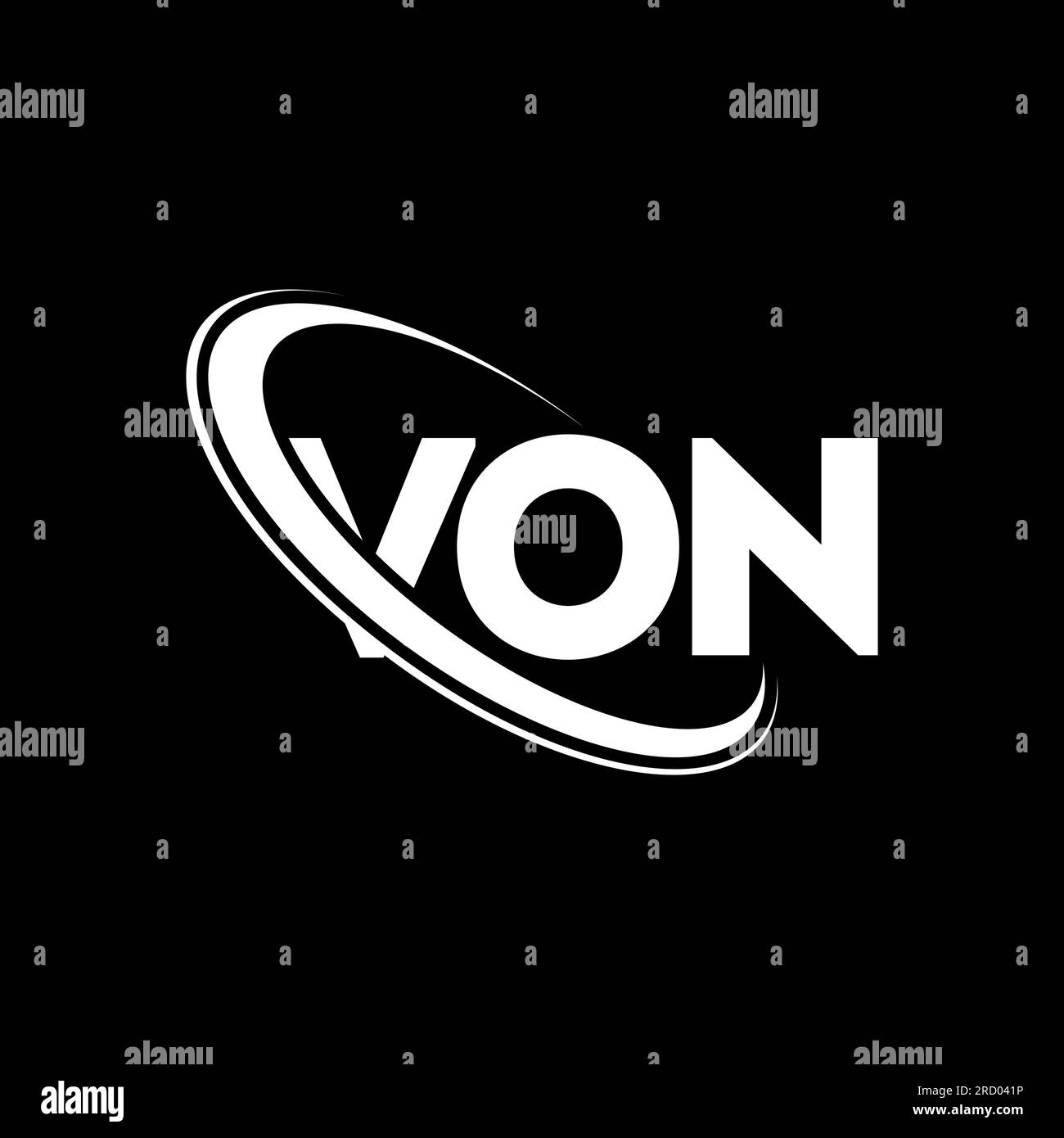 VON logo. VON letter. VON letter logo design. Initials VON logo linked