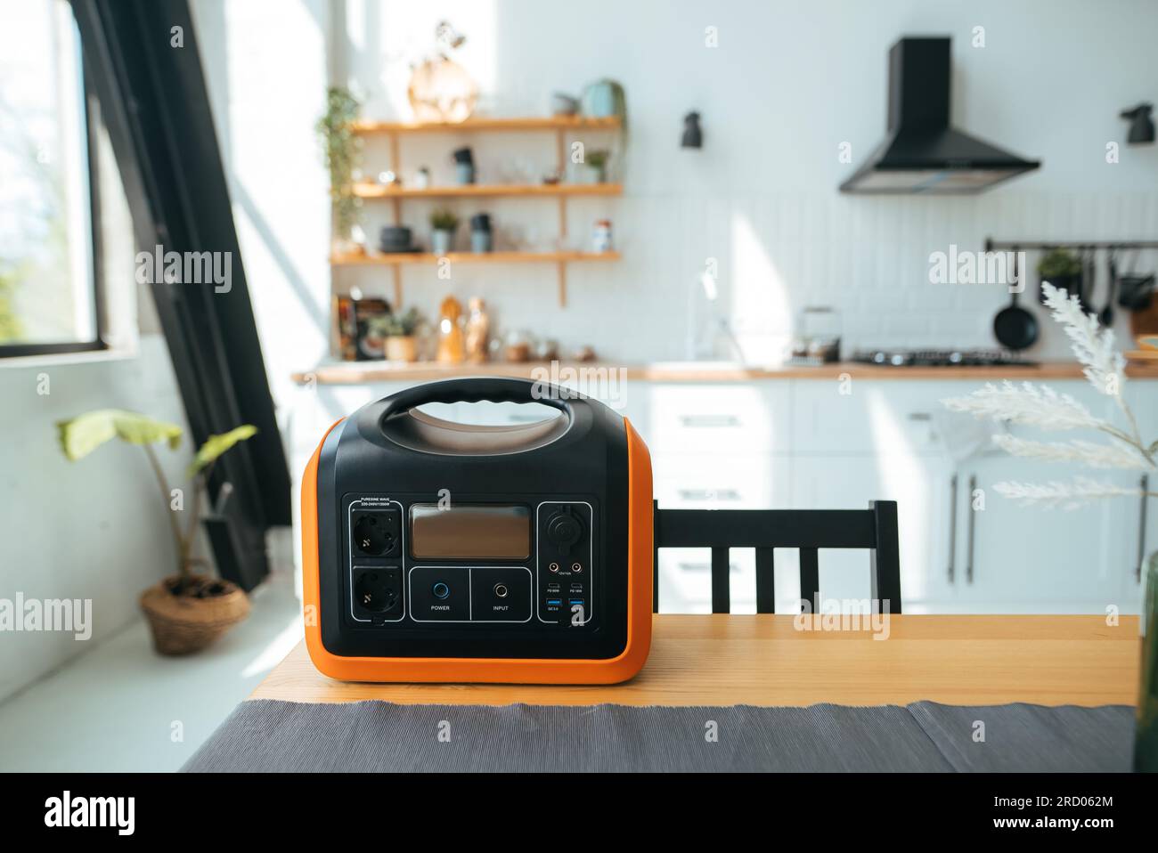 portable power station at home  Stock Photo