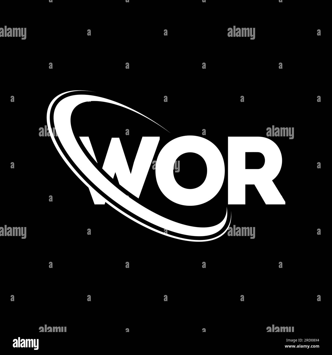 WOR logo. WOR letter. WOR letter logo design. Initials WOR logo linked