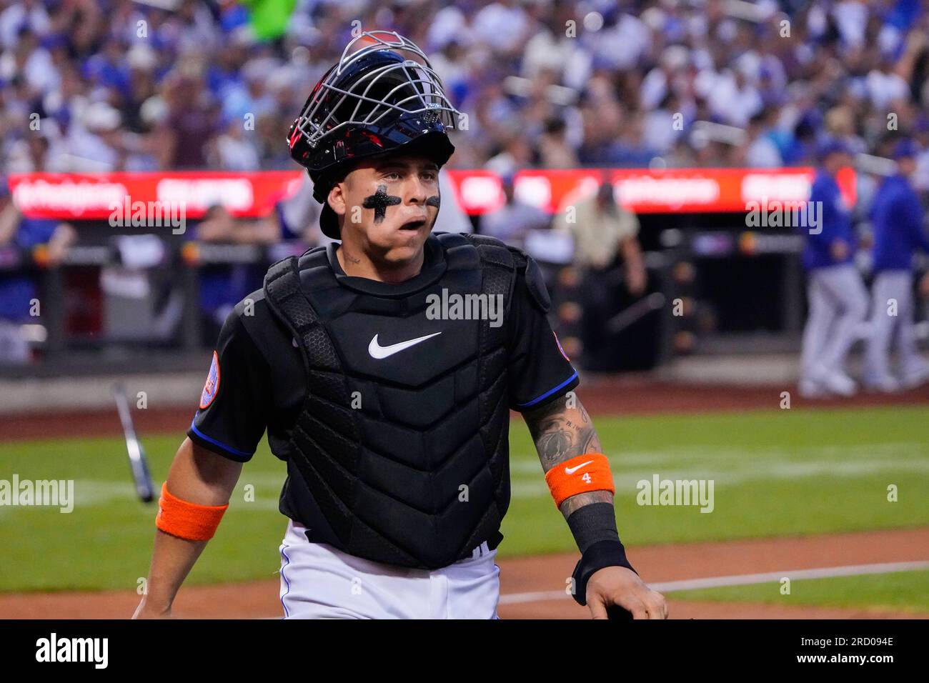 FLUSHING, NY - JULY 14: New York Mets Catcher Francisco Alvarez (4