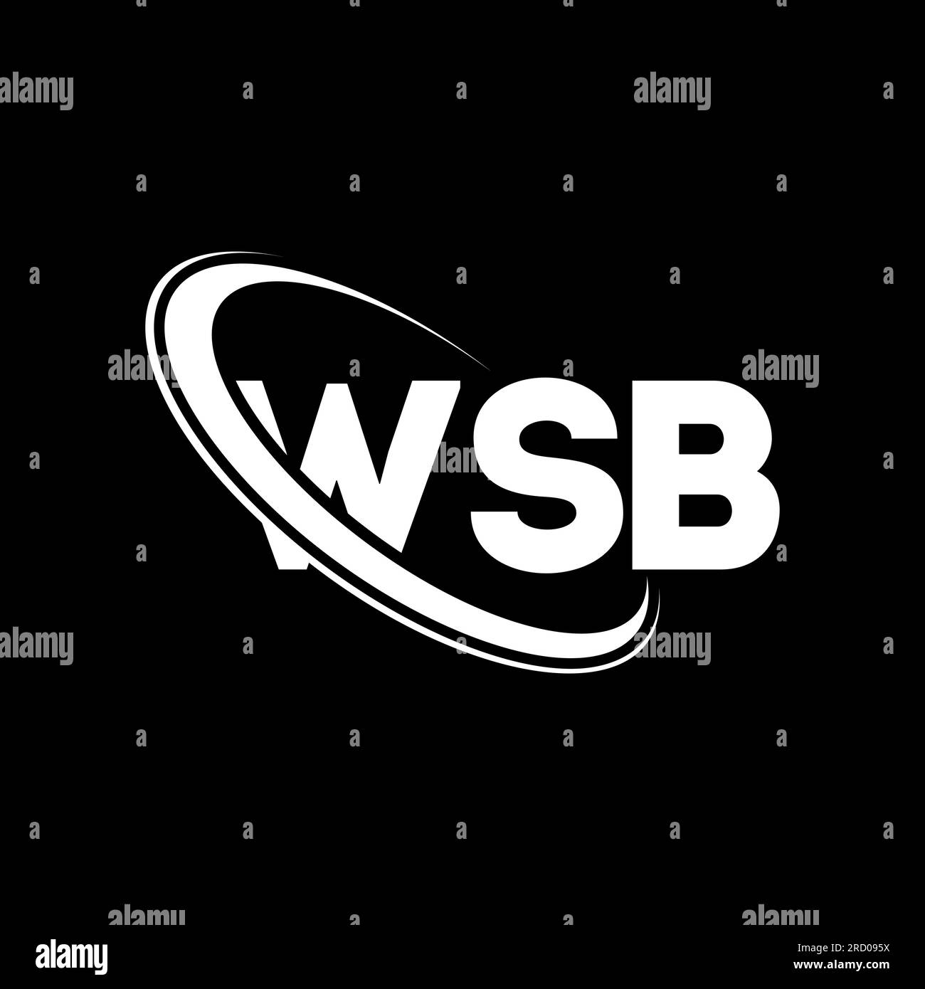 WSB logo. WSB letter. WSB letter logo design. Initials WSB logo linked