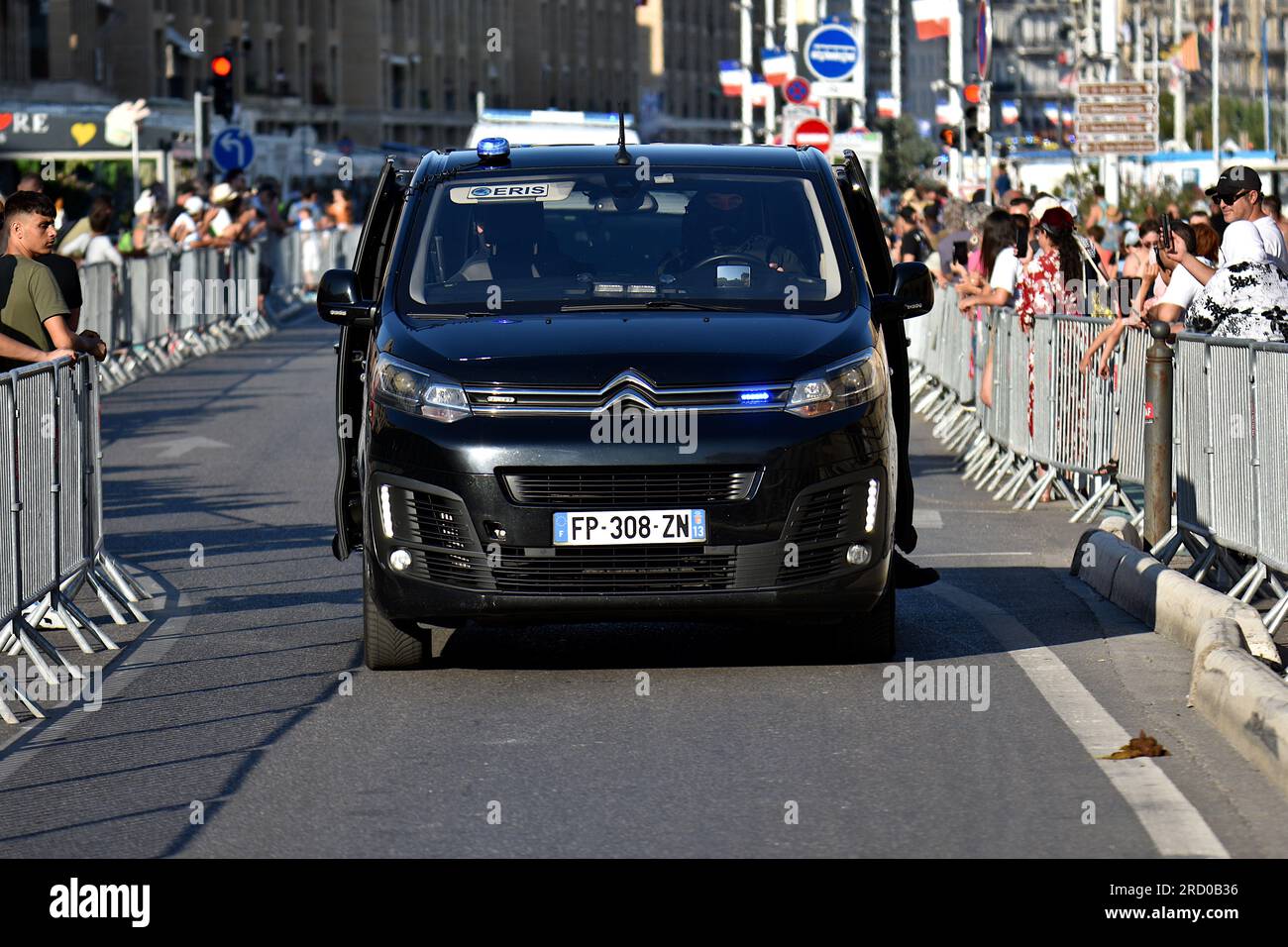 A vehicle of the Regional Intervention and Security Teams (ERIS) parade