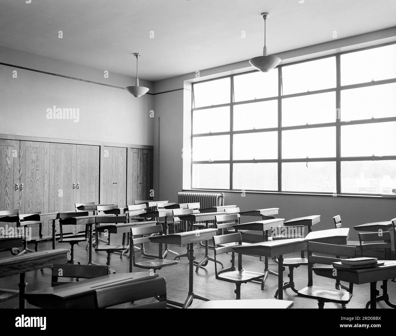 Classroom, Greenbelt, Maryland, USA, Arthur Rothstein, U.S. Farm Security Administration, January 1938 Stock Photo
