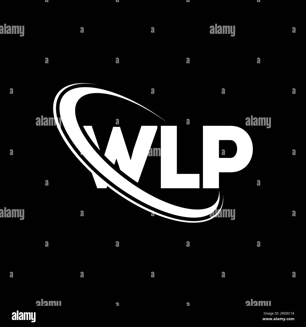 WLP logo. WLP letter. WLP letter logo design. Initials WLP logo linked with circle and uppercase monogram logo. WLP typography for technology, busines Stock Vector