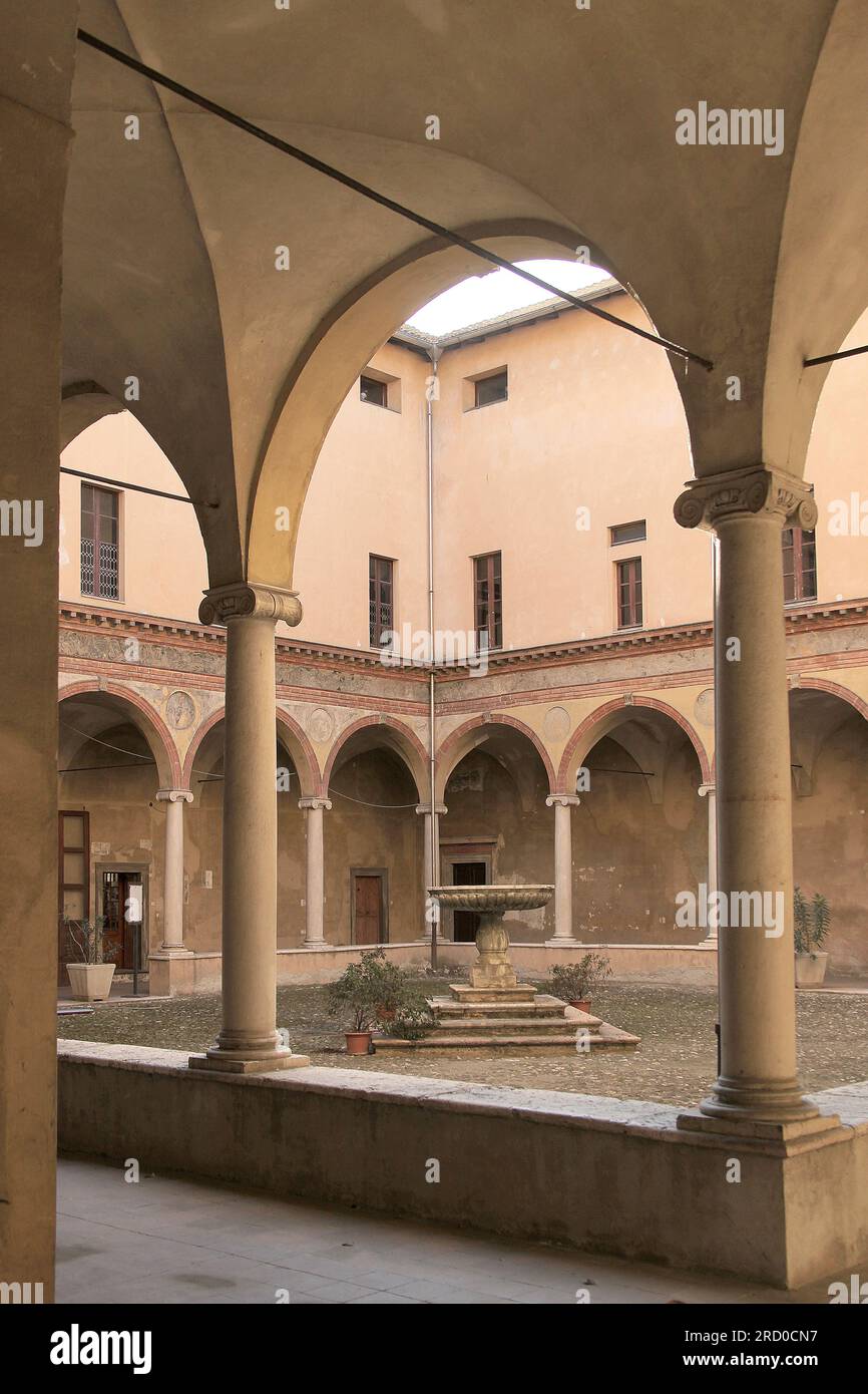 Monumental Library (Biblioteca Monumentale), Abbey of San Giovanni Evangelista, Parma, Lobardia, Italy Stock Photo