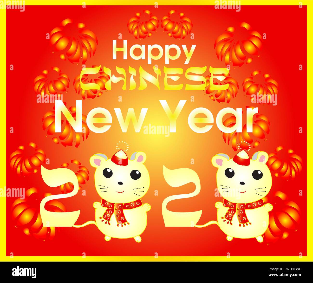 chinese new year, three white rats, symbol, year of the metal rat 