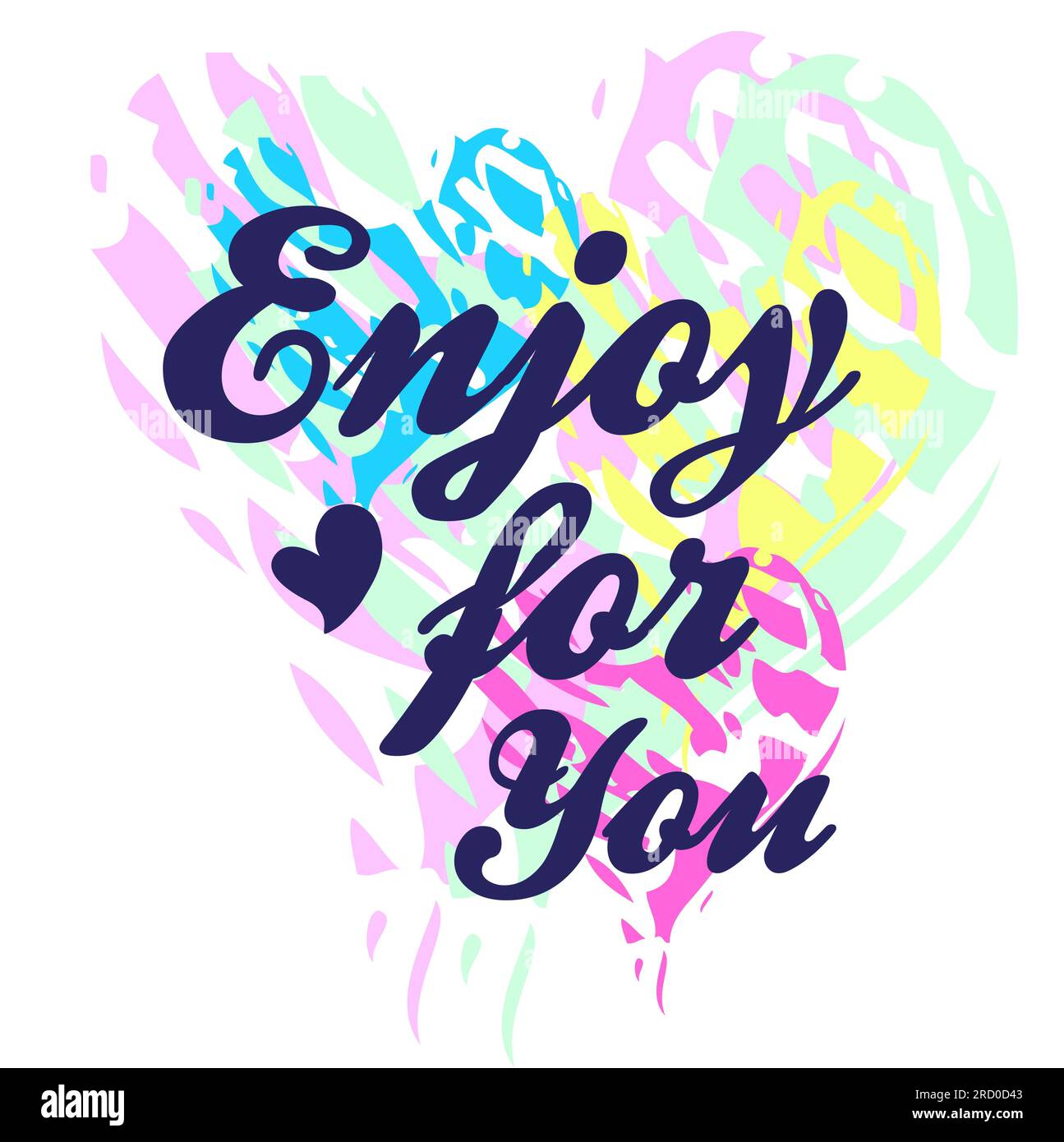 you enjoy multicolored stylized hearts on a white background, vector ...