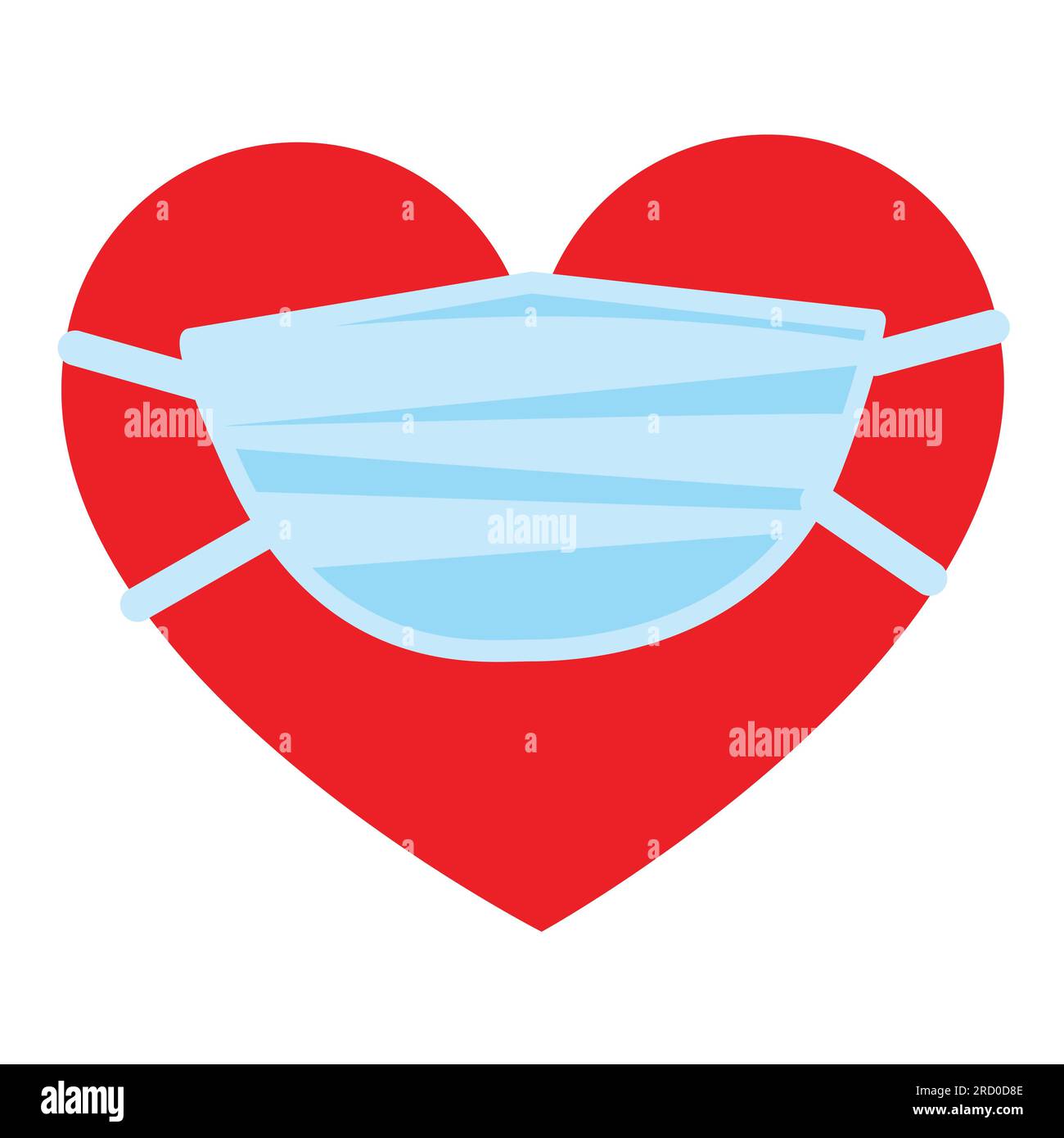 Covid 19. Coronovirus. Symbol of life icon red heart in a mask. Vector ...