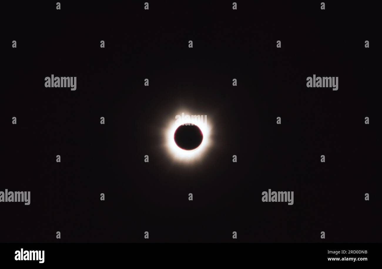 Total solar eclipse in Madagascar June 21st 2001. Showing the diamond ...