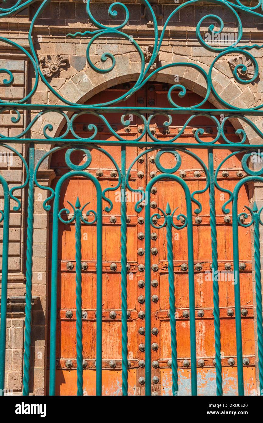 Door and gate in Cusco, Peru Stock Photo - Alamy