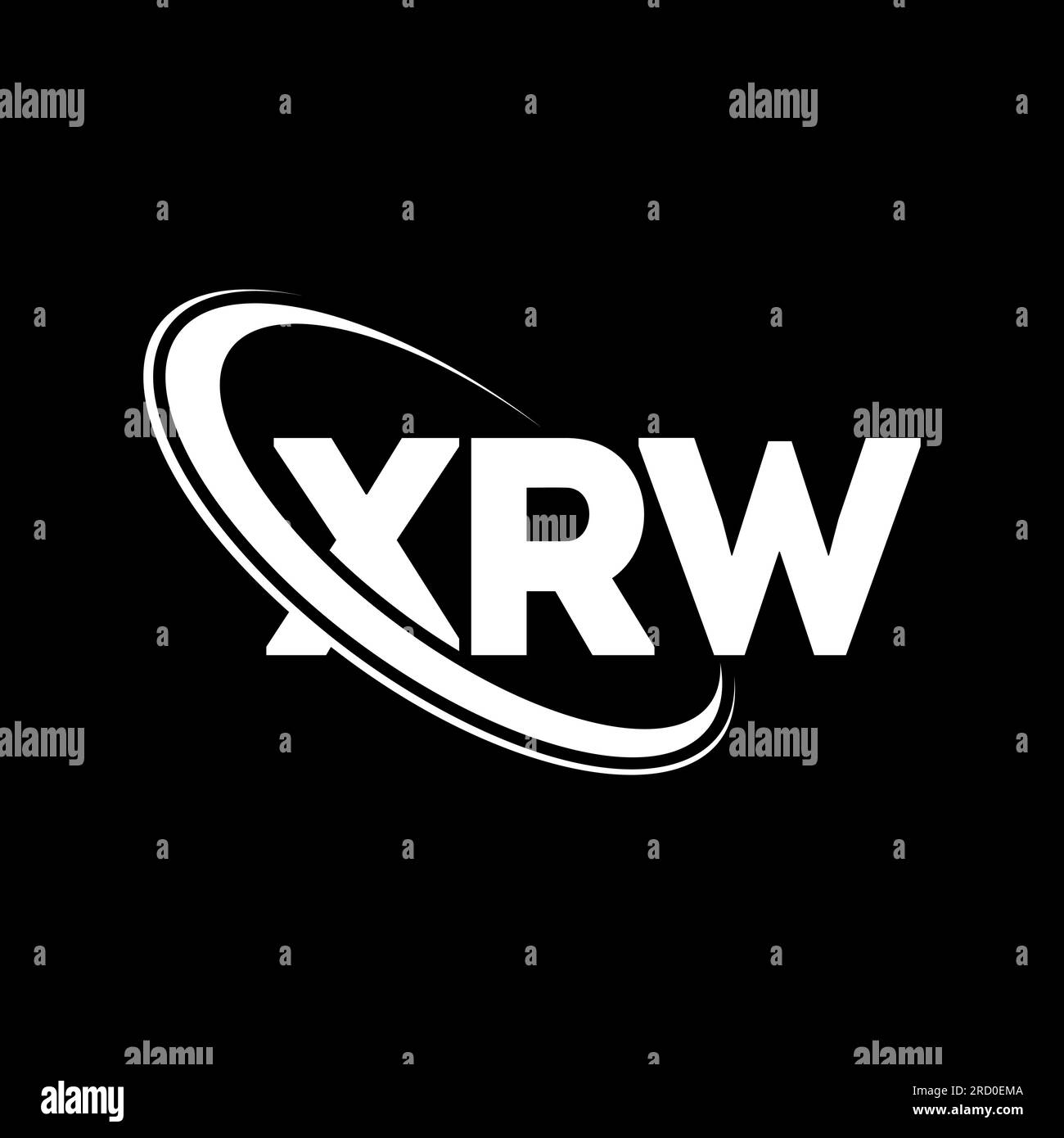 XRW letter logo design on black background. XRW creative initials ...