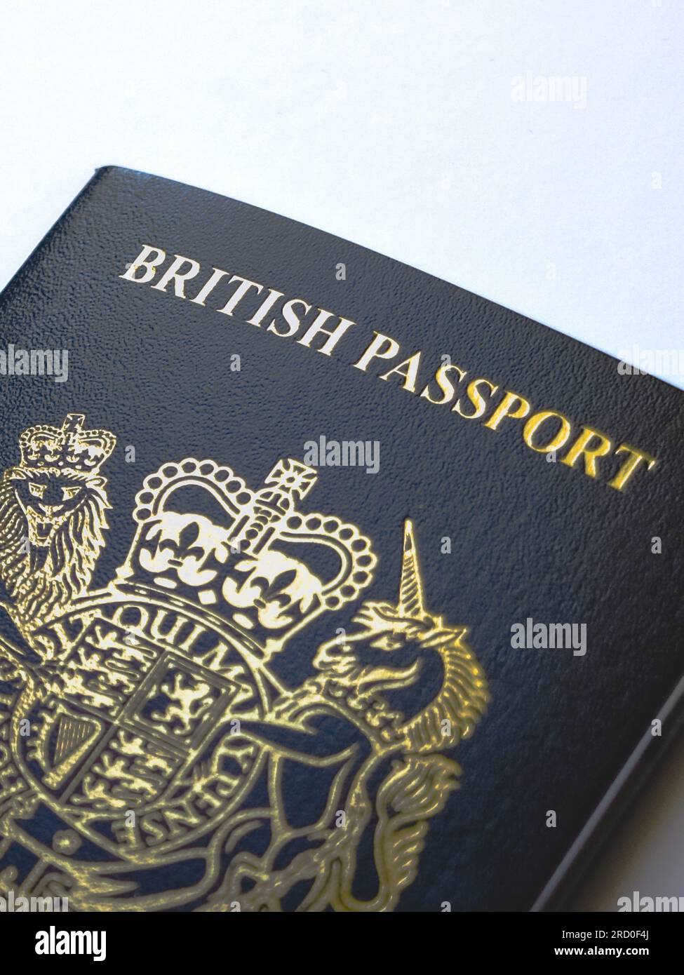 British Passport.  Travel document for Untied Kingdom and Northern Ireland Stock Photo