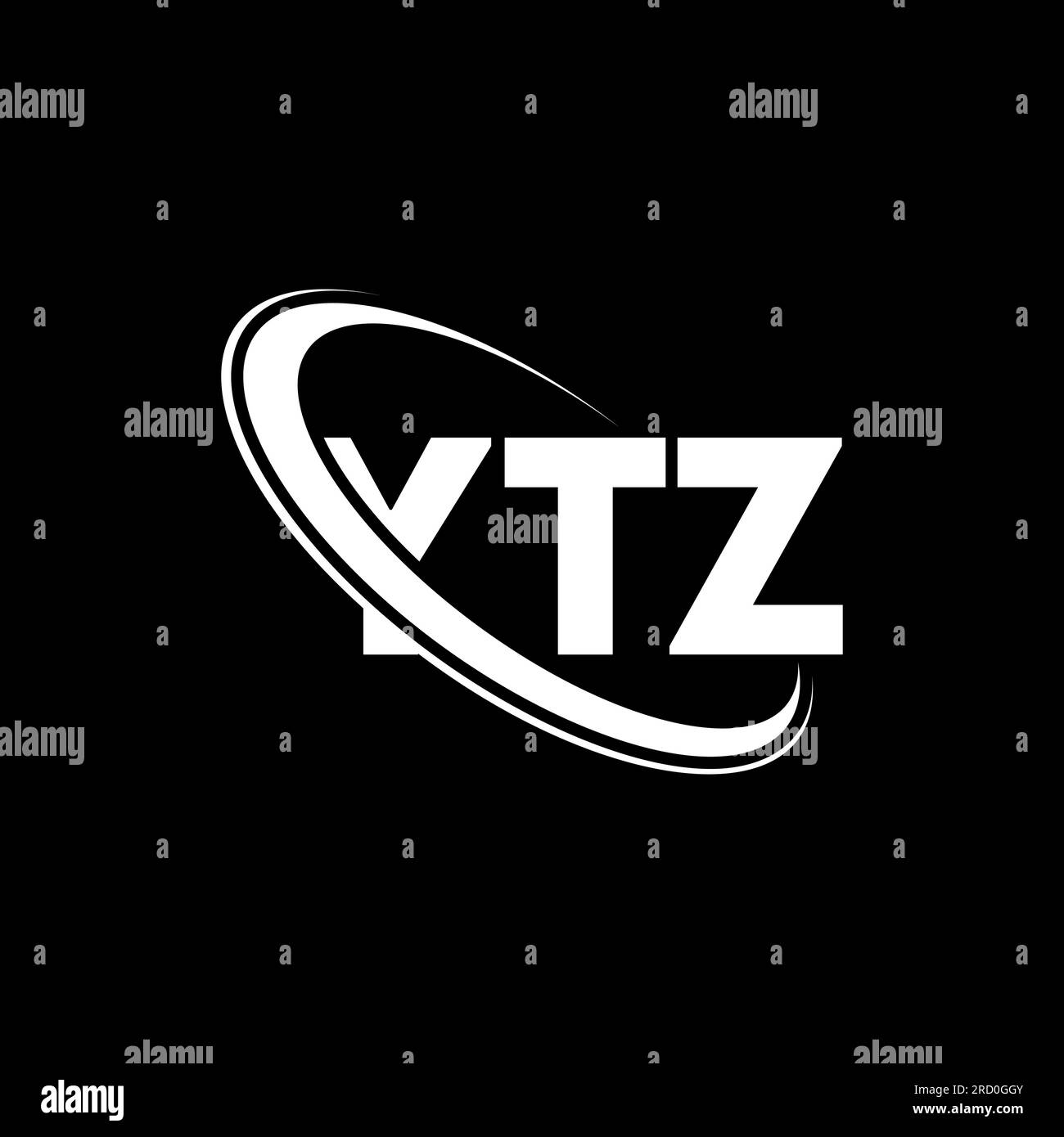 YTZ logo. YTZ letter. YTZ letter logo design. Initials YTZ logo linked with circle and uppercase monogram logo. YTZ typography for technology, busines Stock Vector