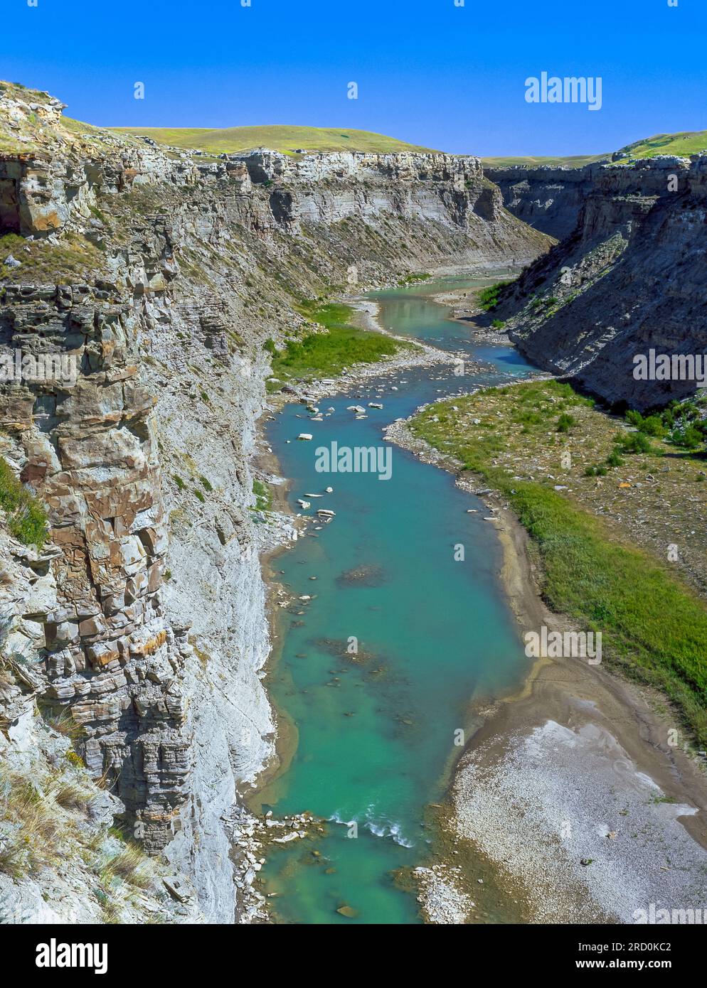 two medicine river in a deep canyon near valier, montana Stock Photo Alamy