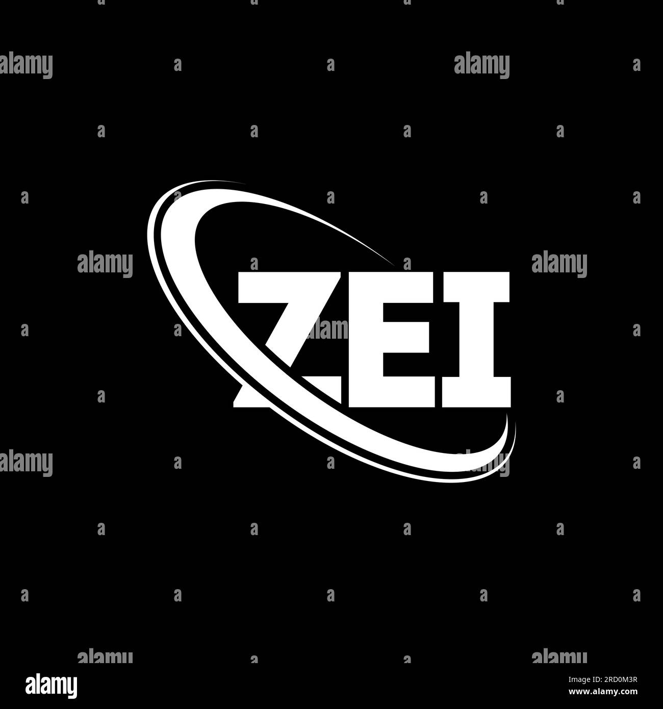 ZEI logo. ZEI letter. ZEI letter logo design. Initials ZEI logo linked with circle and uppercase monogram logo. ZEI typography for technology, busines Stock Vector