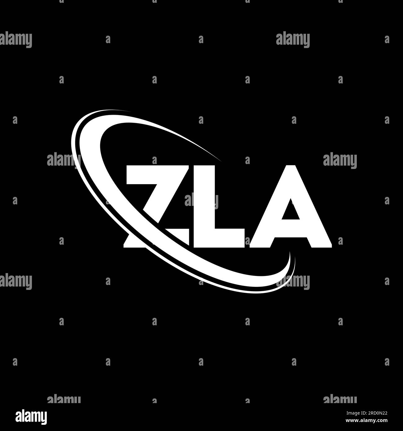 ZLA logo. ZLA letter. ZLA letter logo design. Initials ZLA logo linked with circle and uppercase monogram logo. ZLA typography for technology, busines Stock Vector
