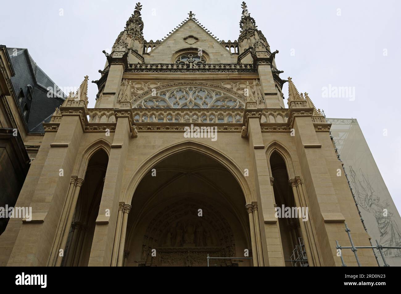 Front facade of Sainte-Chapelle, Paris, France Stock Photo