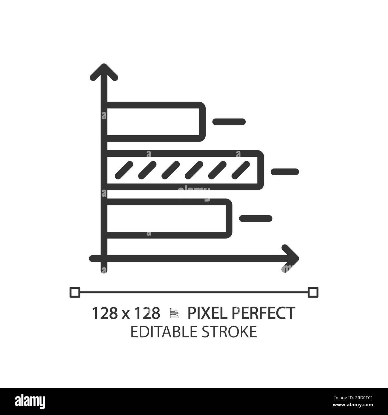 Horizontal bar chart linear icon Stock Vector Image & Art Alamy