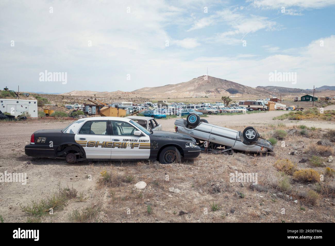 Goldfield,NV.USA.08-14-2017.Gold mining town in the Nevada desert Stock Photo