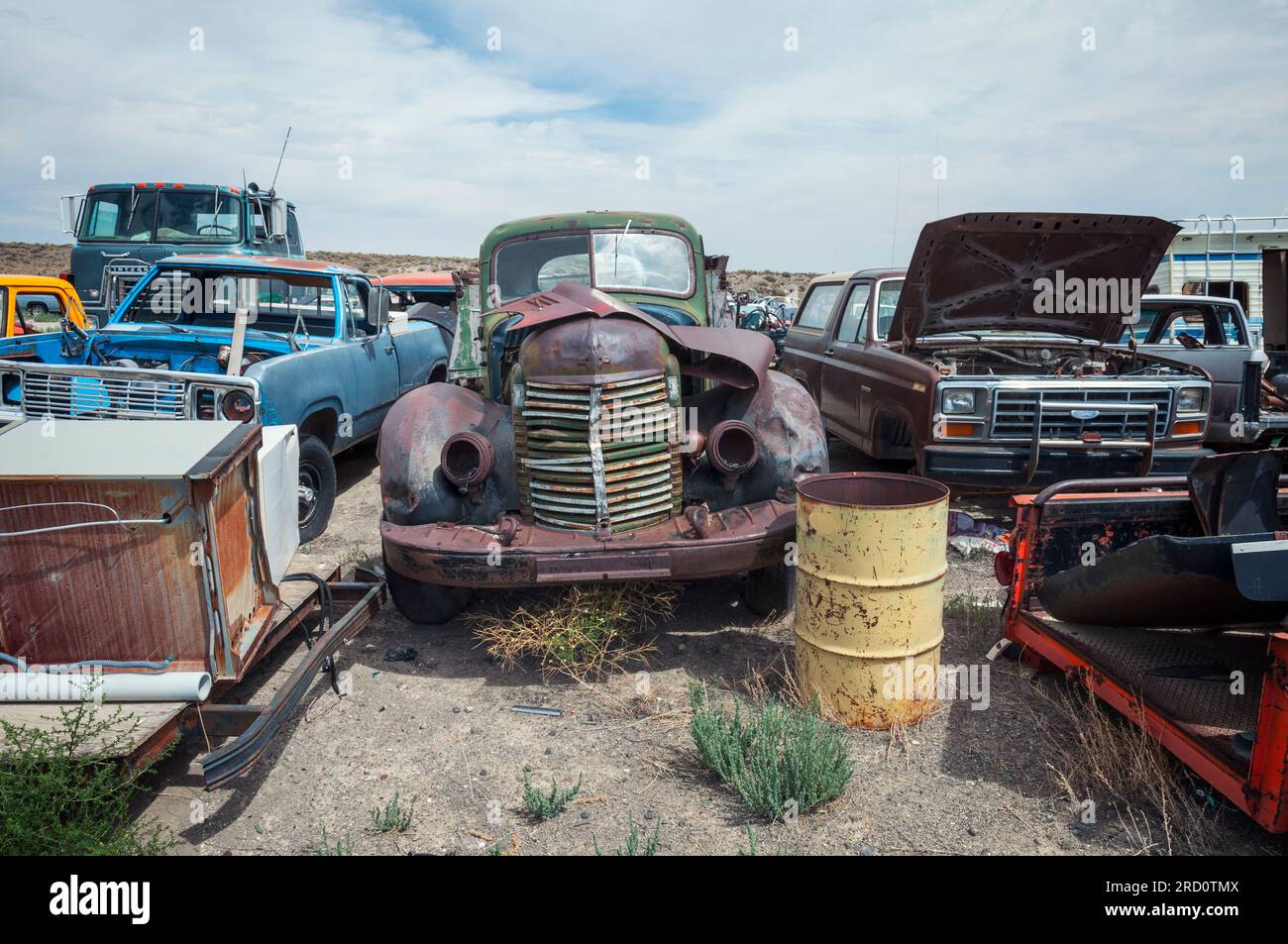 Goldfield,NV.USA.08-14-2017.Gold mining town in the Nevada desert Stock Photo