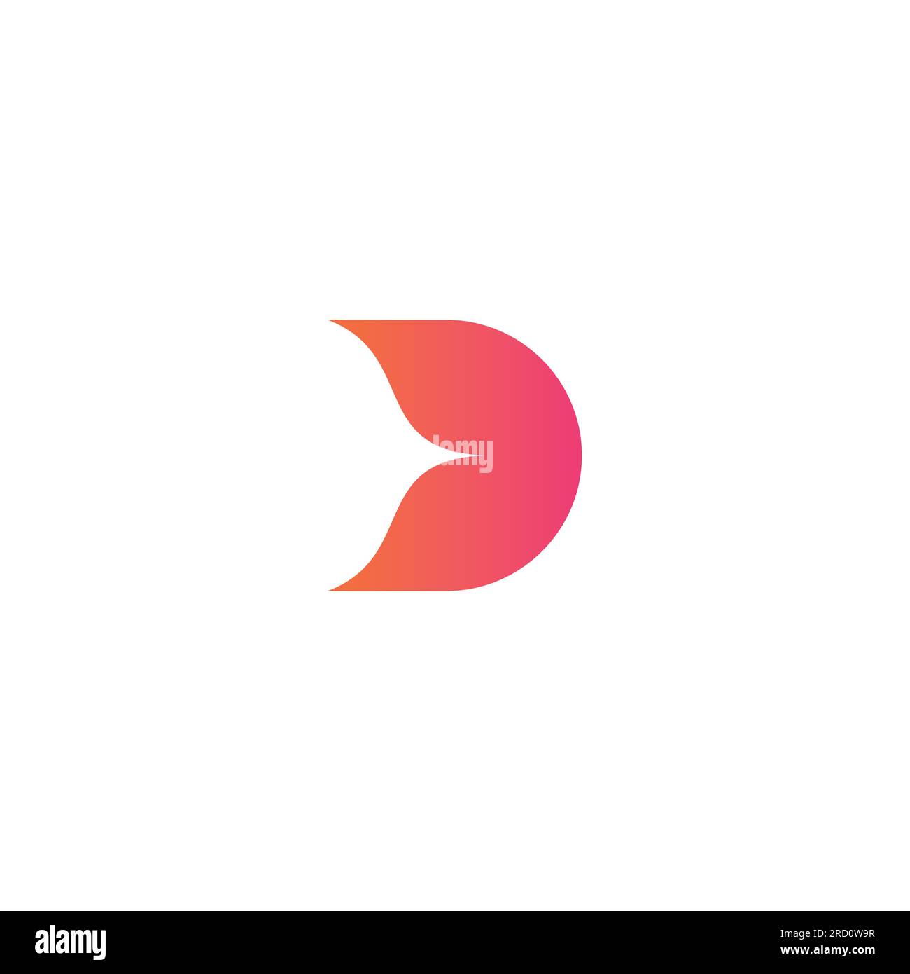 Letter D Logo Design. D Initial Simple Design Stock Vector