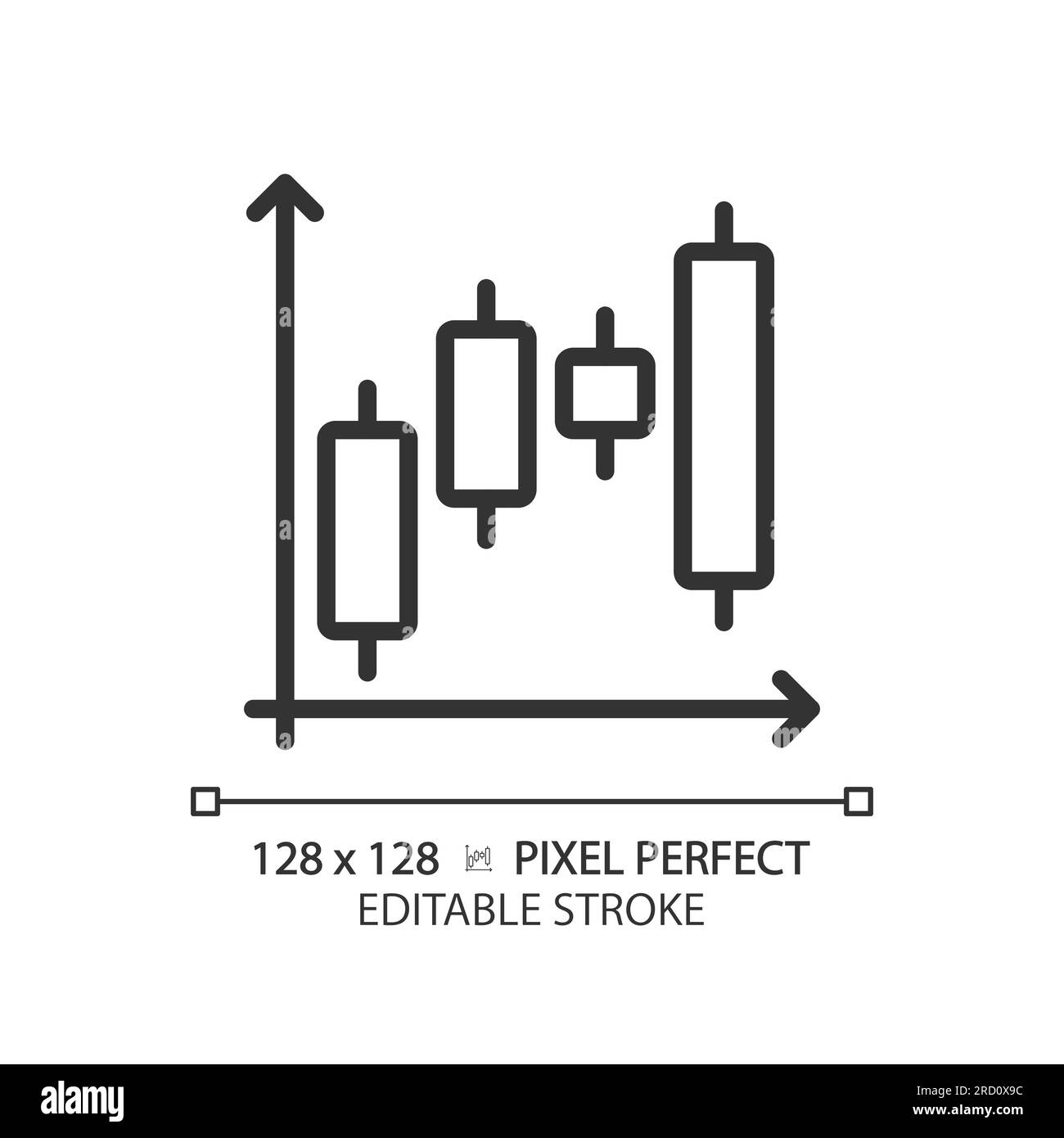 Candlestick chart linear icon Stock Vector Image & Art Alamy