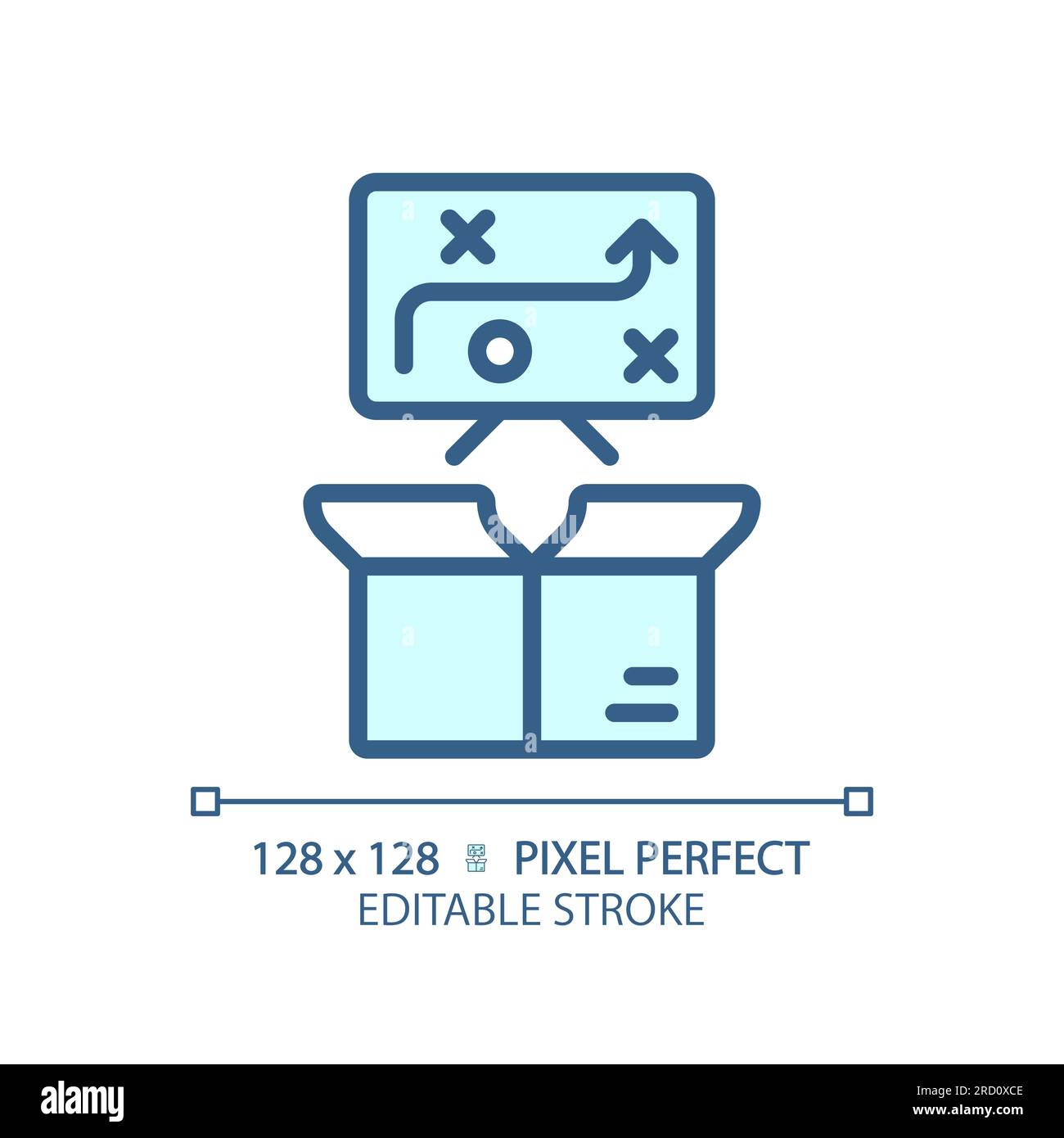 2D customizable performance method linear icon Stock Vector