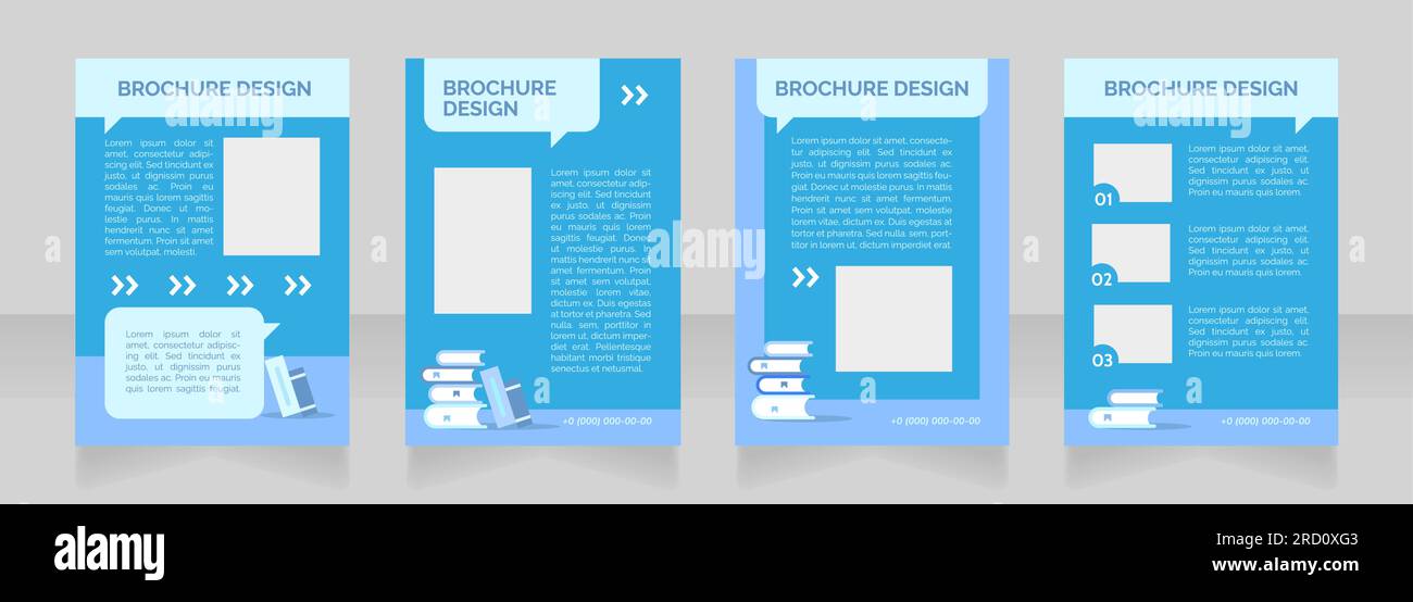 Home schooling program blank brochure layout design stock vector image