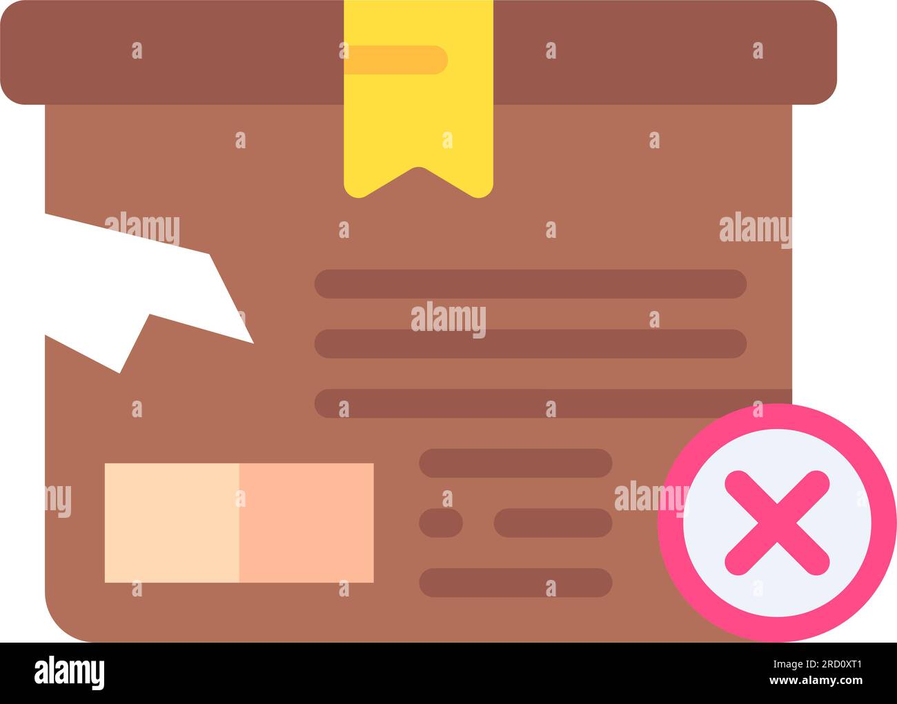 Delivery Box Rejected Icon Image Stock Vector Image & Art Alamy