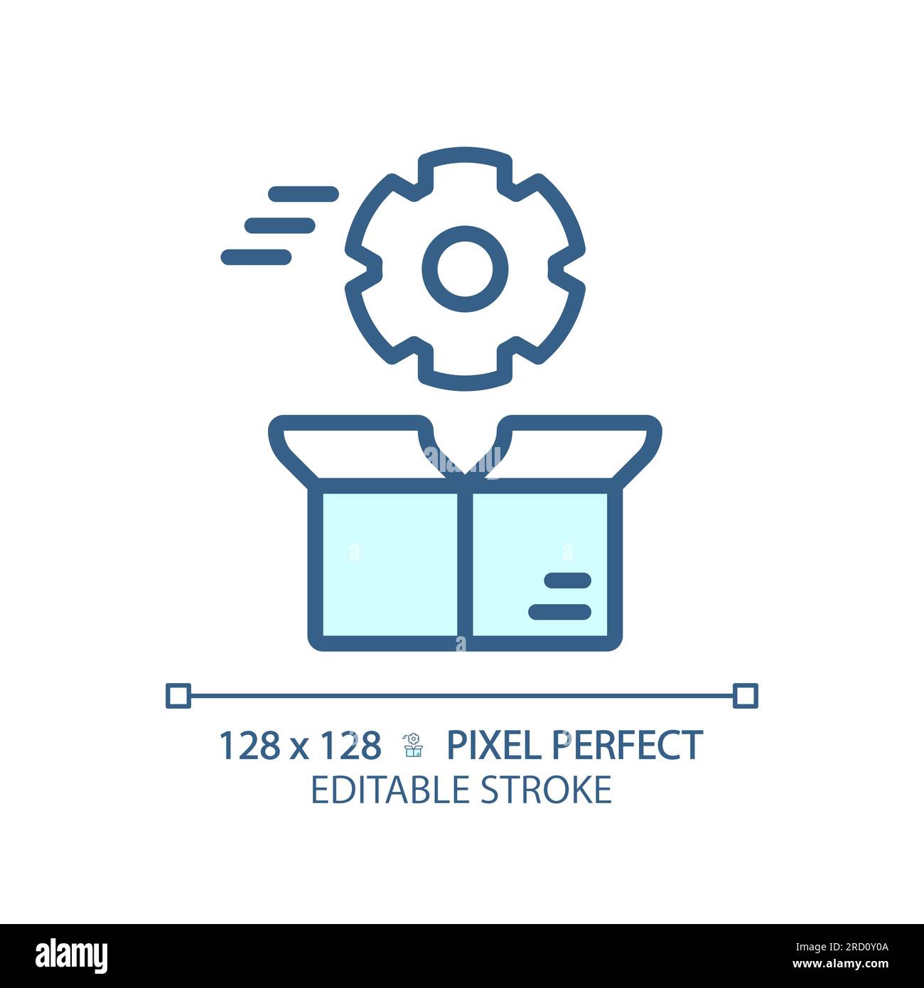 2D customizable optimization linear icon Stock Vector