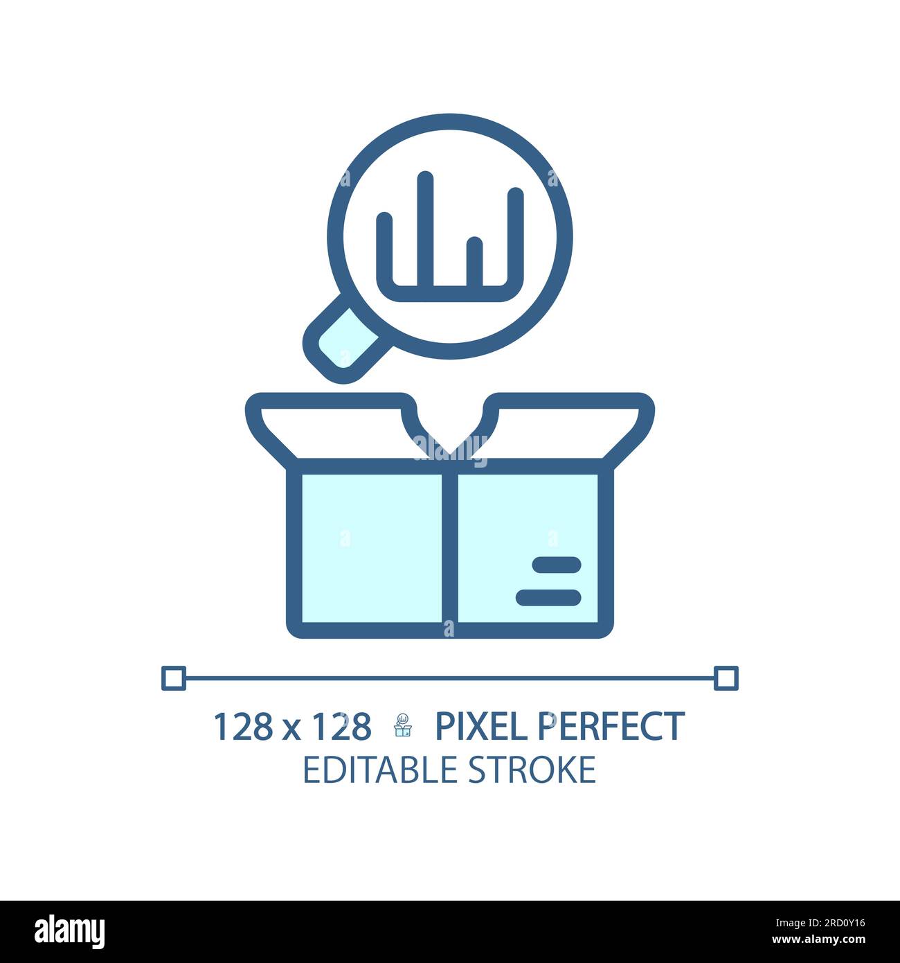 2D customizable analytics linear icon Stock Vector