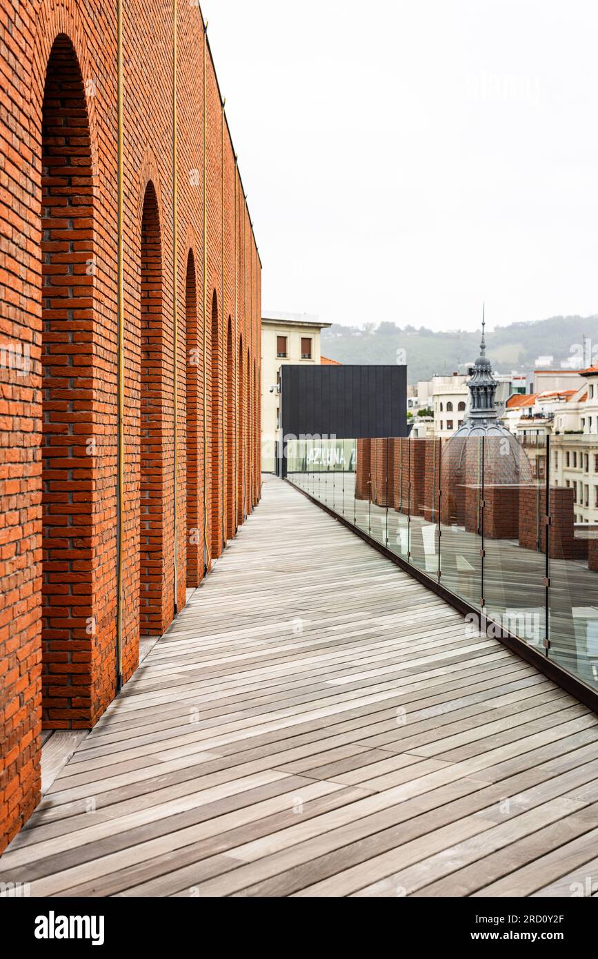 Azkuna Zentroa Alhondiga terrace, Bilbao Stock Photo