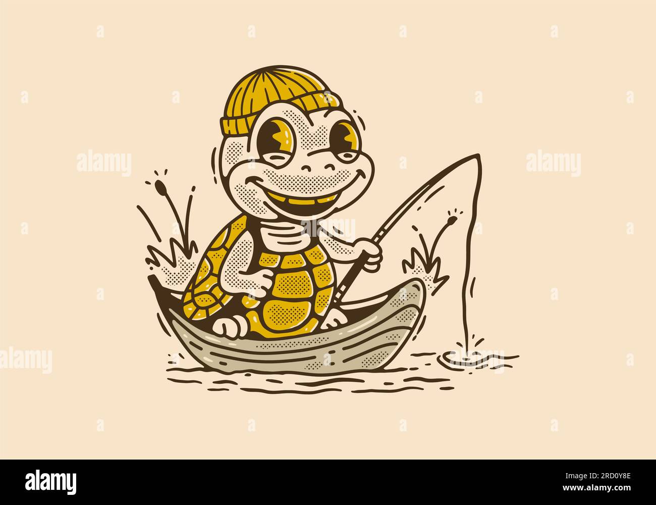 Turtle ship illustration Stock Vector Images - Alamy