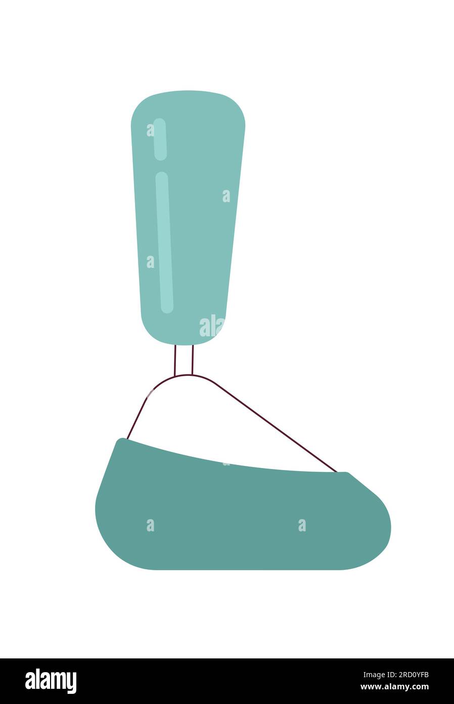 Bionic leg prosthetic semi flat colour vector object Stock Vector