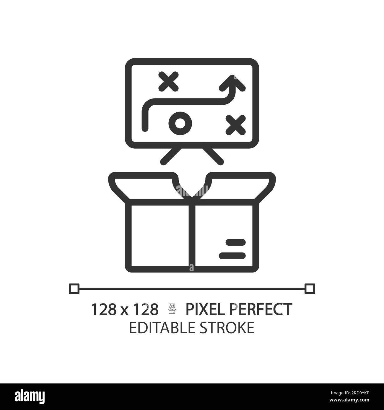 2D customizable performance method linear icon Stock Vector