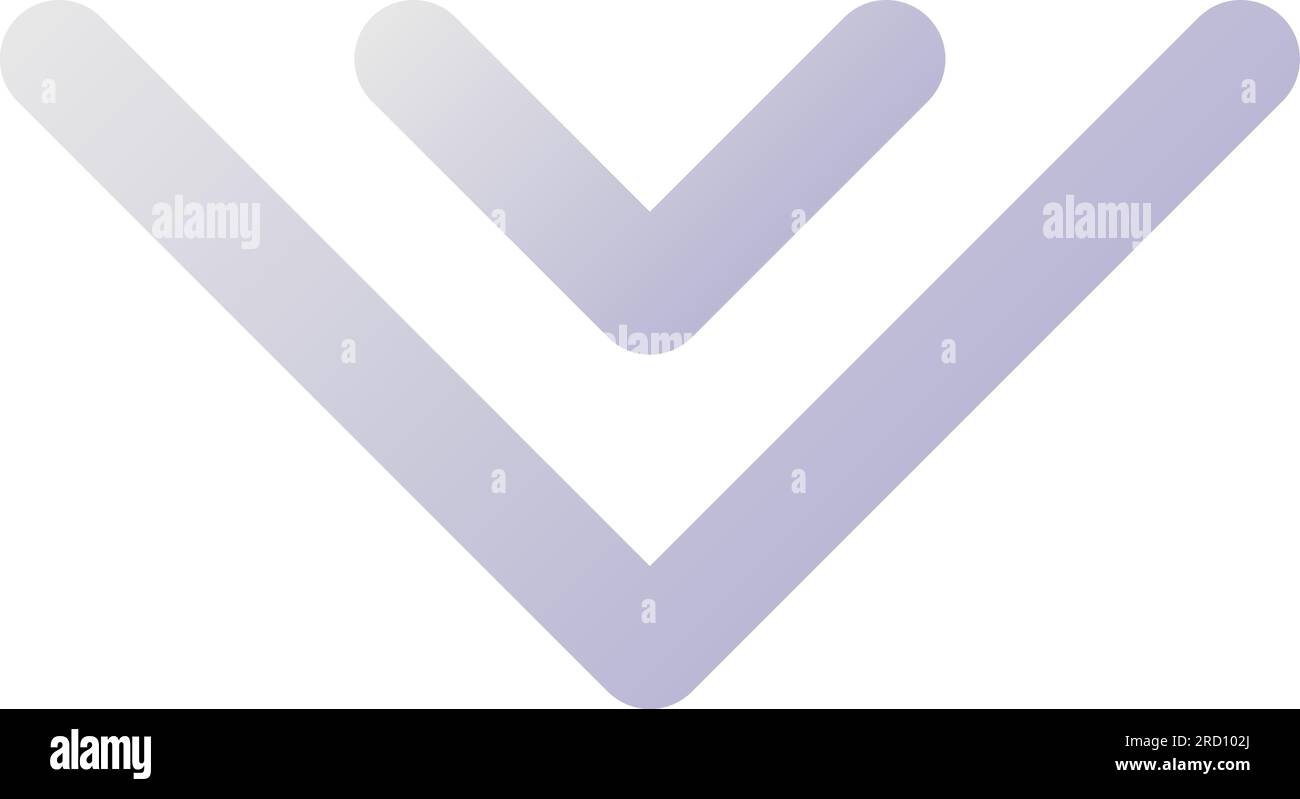 Scroll to bottom pixel perfect flat gradient two-color ui icon Stock Vector